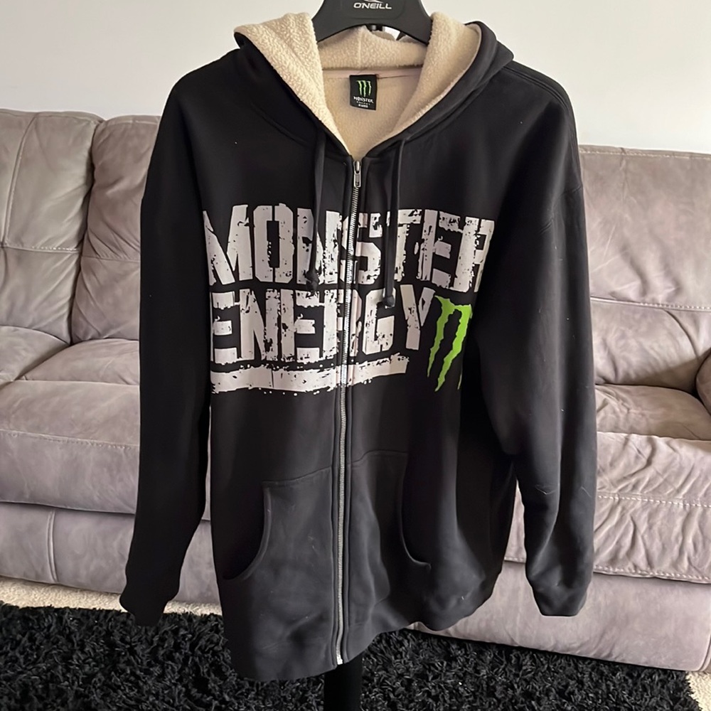 Monster Energy zip-up hoodie, size XL, great condition